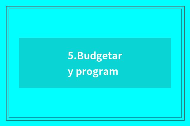5.Budgetary program