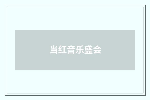 当红音乐盛会