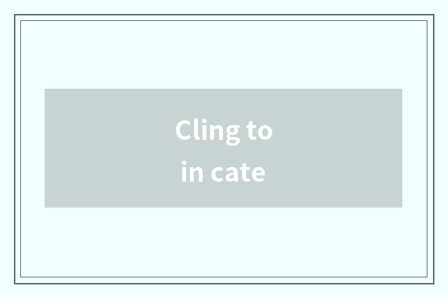 Cling to in cate