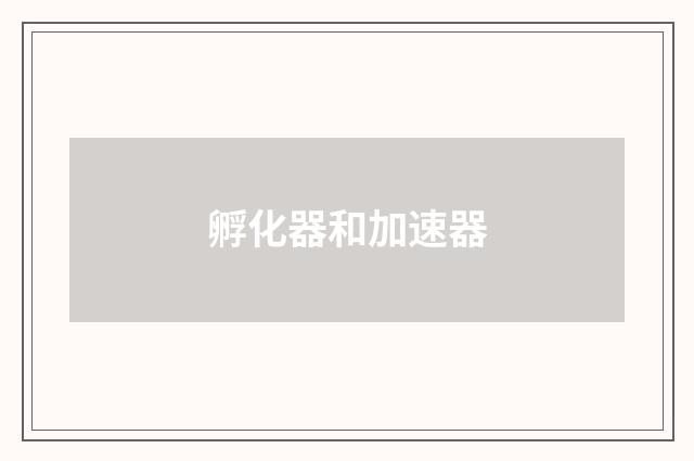 孵化器和加速器