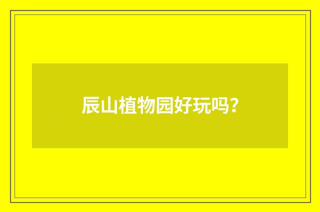 辰山植物园好玩吗？