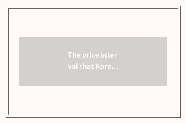 The price interval that Korea travel quotes