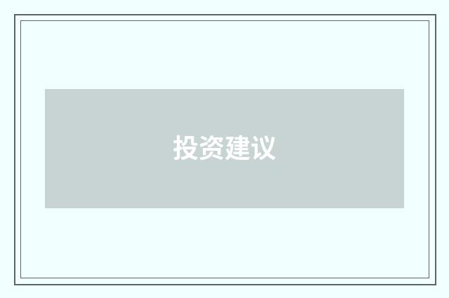 投资建议