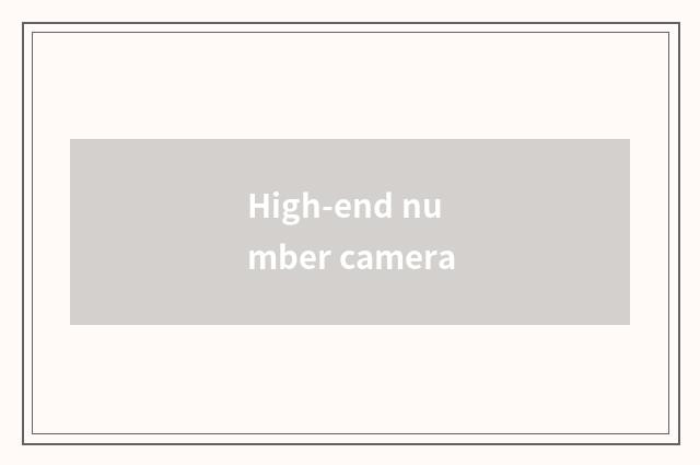 High-end number camera