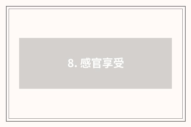 8. 感官享受