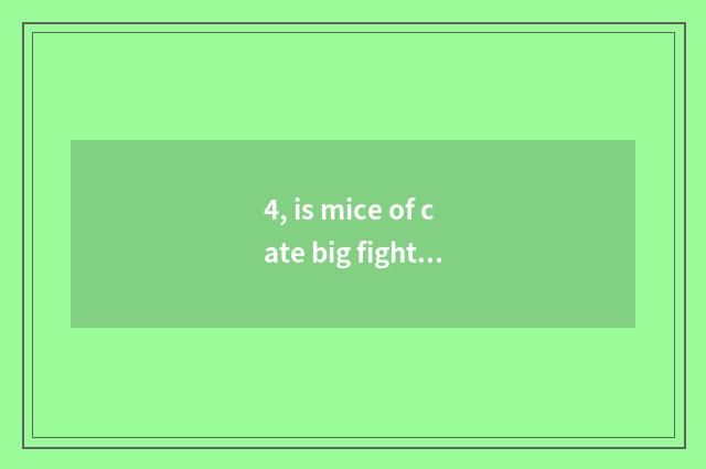 4, is mice of cate big fight made?