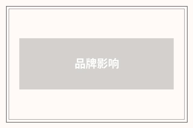 品牌影响