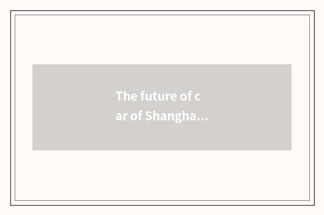 The future of car of Shanghai China general plans