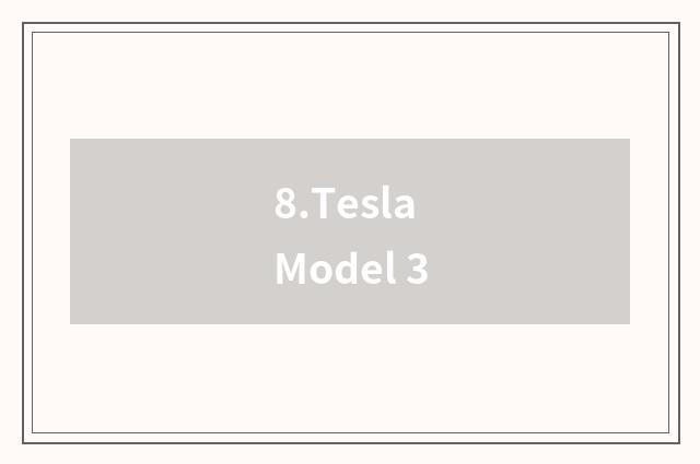 8.Tesla Model 3