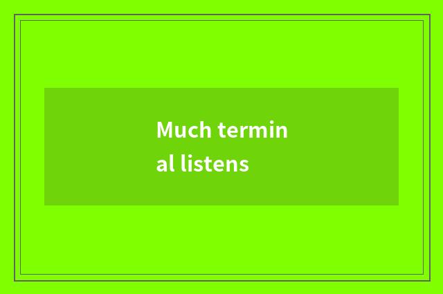 Much terminal listens