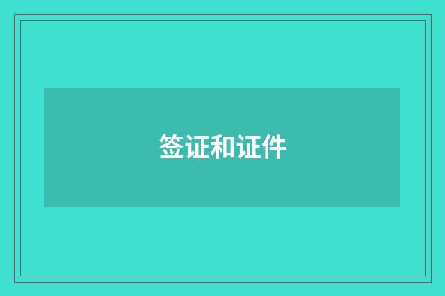 签证和证件
