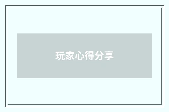 玩家心得分享
