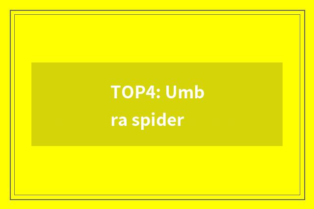 TOP4: Umbra spider
