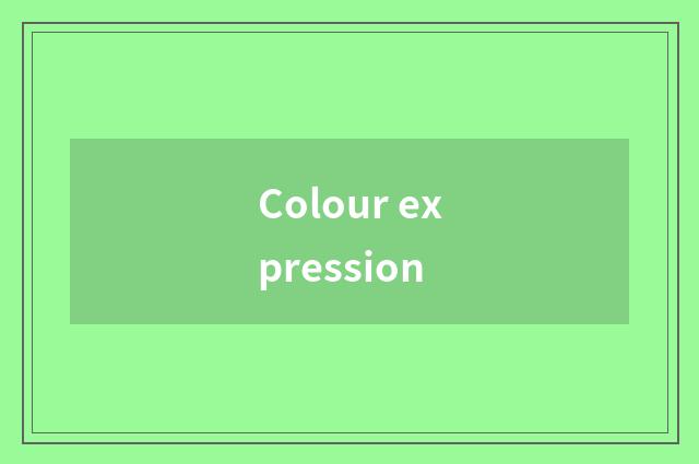 Colour expression
