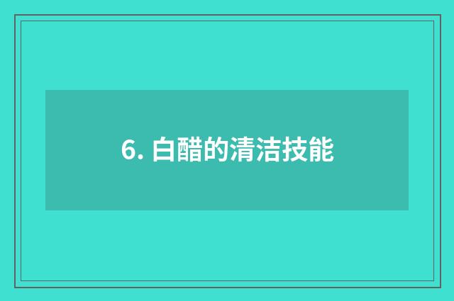 6. 白醋的清洁技能