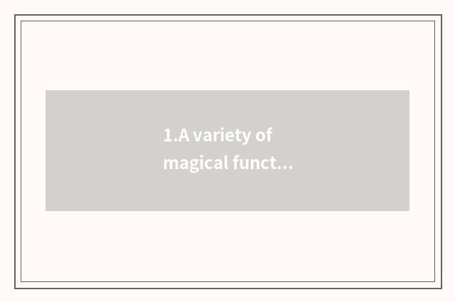 1.A variety of magical function of toothpaste
