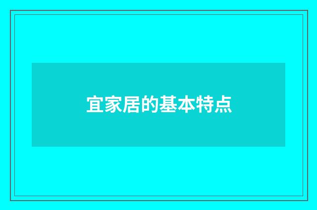 宜家居的基本特点