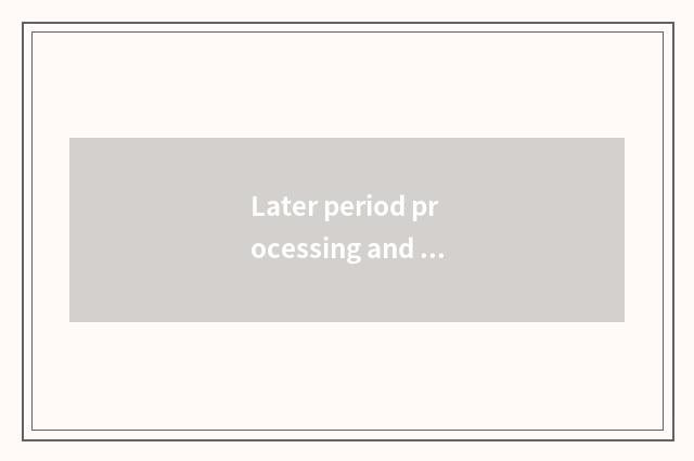 Later period processing and decorate