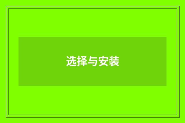 选择与安装