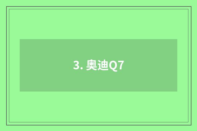 3. 奥迪Q7