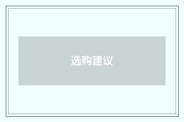 选购建议