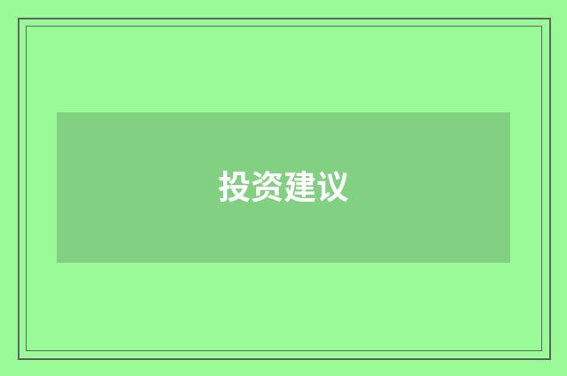 投资建议