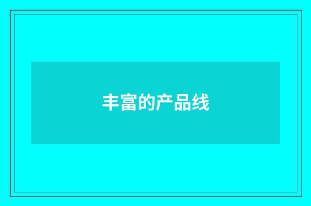 丰富的产品线