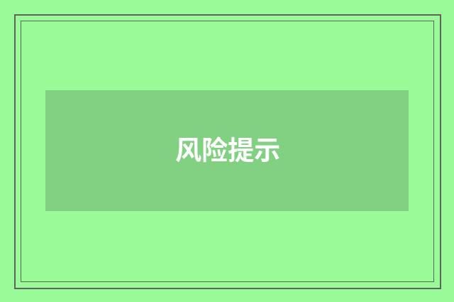 风险提示