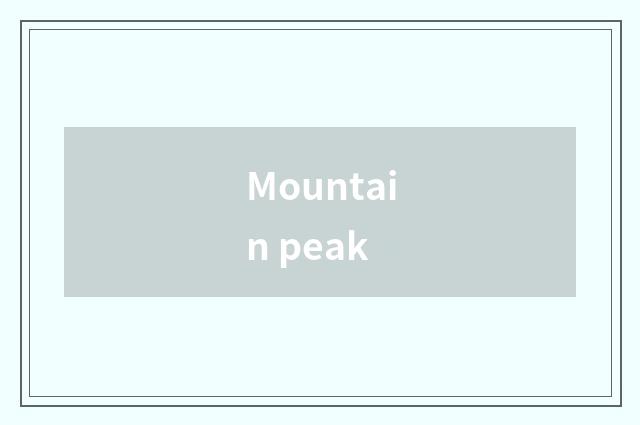 Mountain peak