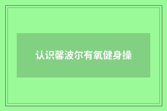 认识馨波尔有氧健身操