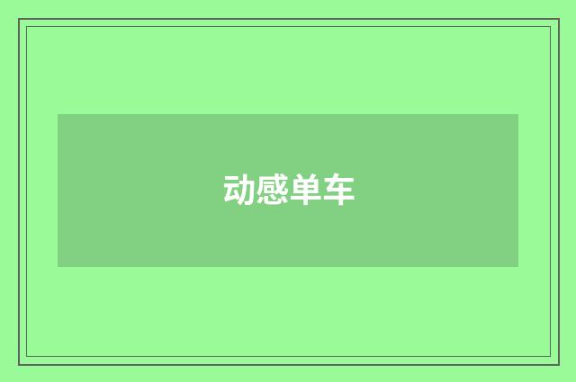 动感单车
