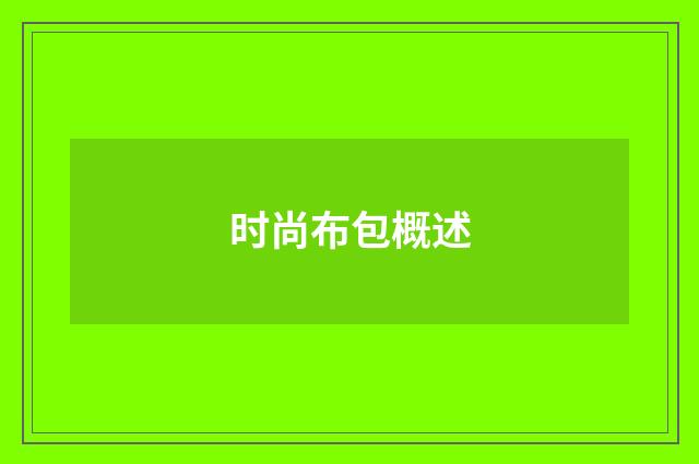 时尚布包概述