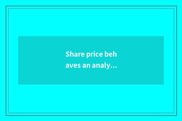 Share price behaves an analysis