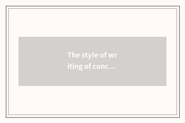The style of writing of concise palpability