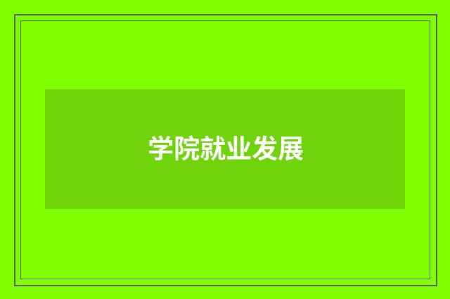 学院就业发展