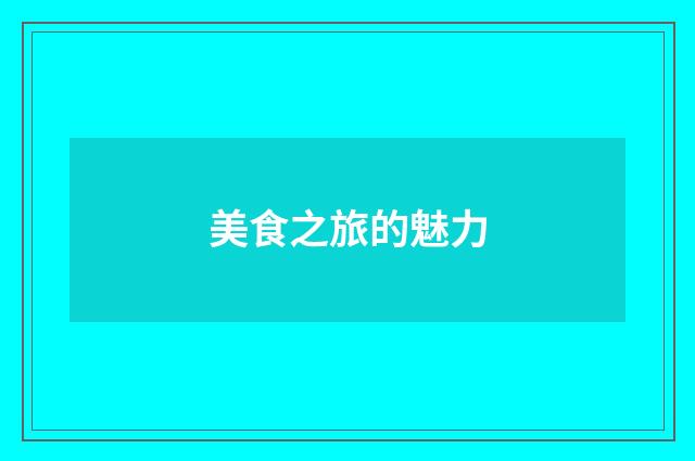 美食之旅的魅力