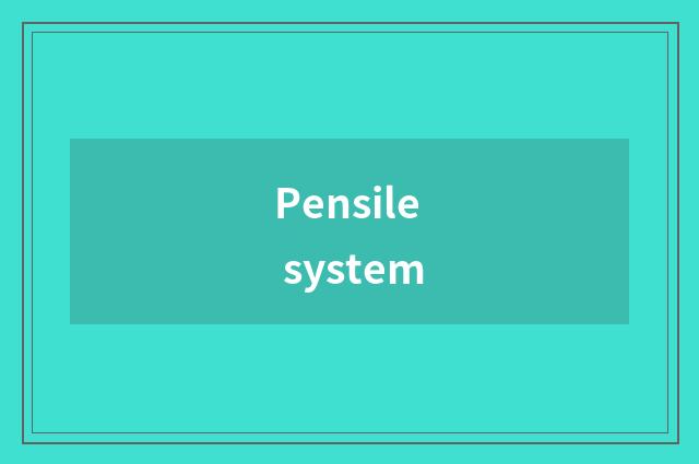Pensile system