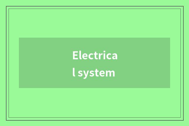 Electrical system