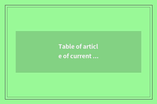 Table of article of current state travel?