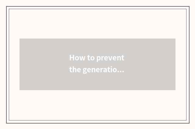 How to prevent the generation of stain?