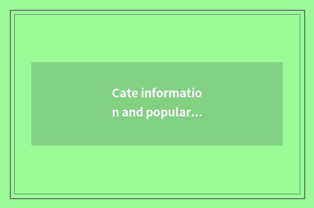 Cate information and popular topic