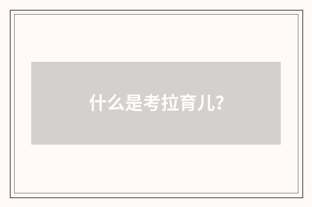 什么是考拉育儿？