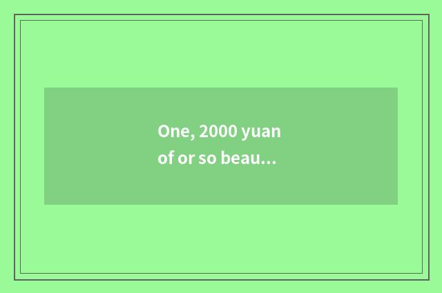 One, 2000 yuan of or so beautiful can is camera of introductory level number rec