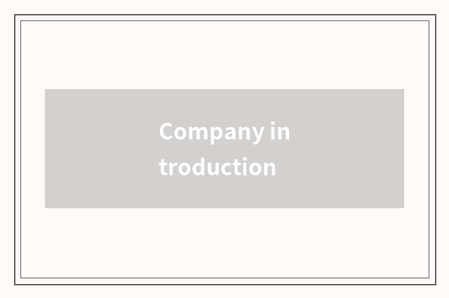Company introduction