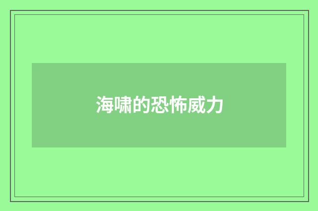 海啸的恐怖威力