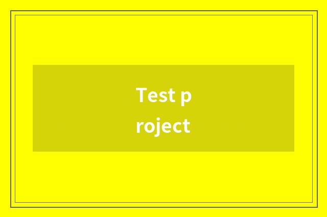 Test project