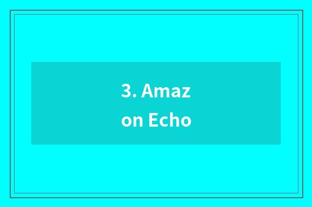 3. Amazon Echo