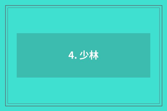 4. 少林