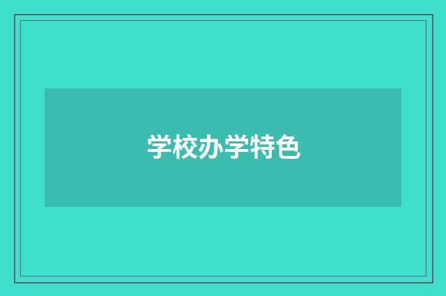 学校办学特色