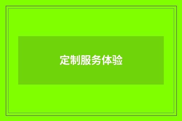 定制服务体验